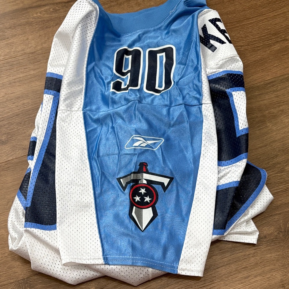 Jevon Kearse Tennessee Titans Reebok NFL Jersey Size Medium Vintage - Picture 11 of 11